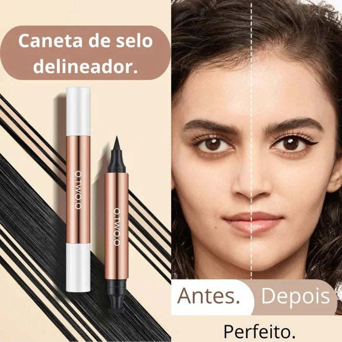 Delineador Cat Eyeliner - Caneta Dupla Pro!